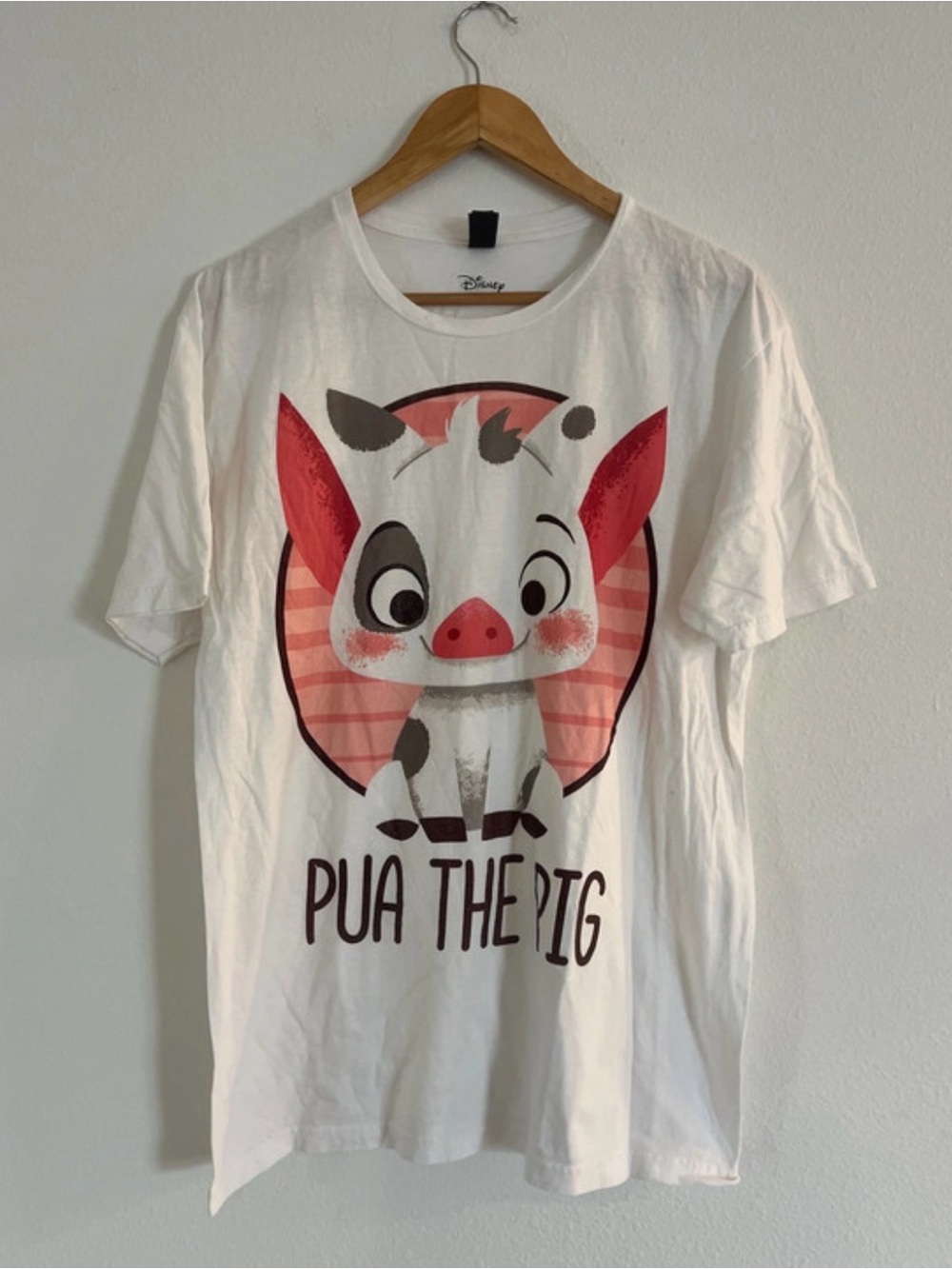 Disney Moana Pua the Pig White Short Sleeve T-Shirt
